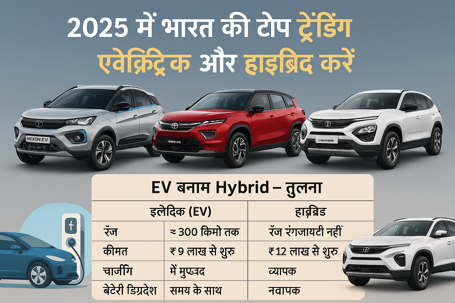 2025 में भारत में ट्रेंडिंग ऑटोमोबाइल्स
