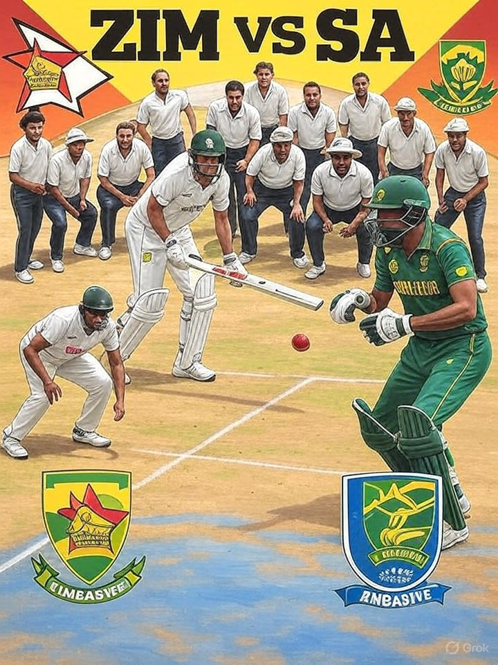 🏏 ज़िम्बाब्वे Vs साउथ अफ़्रीका – ट्राई-सीरीज़ उद्घाटन